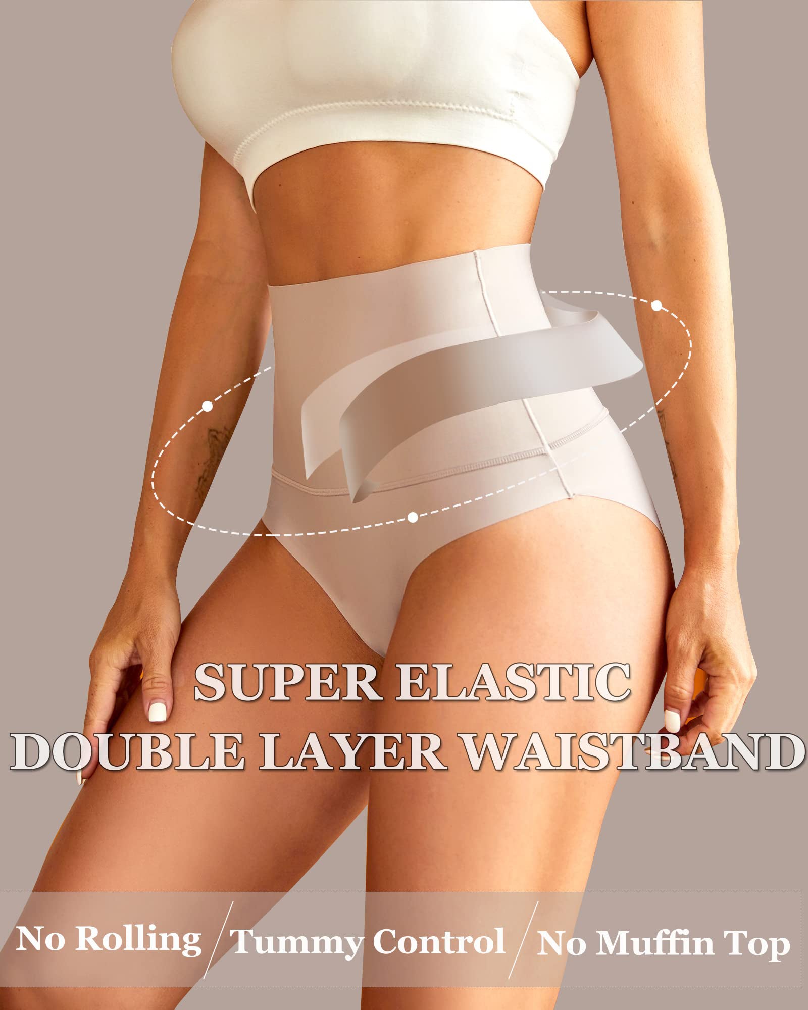 5-Pack High-Waisted Tummy-Control Panties