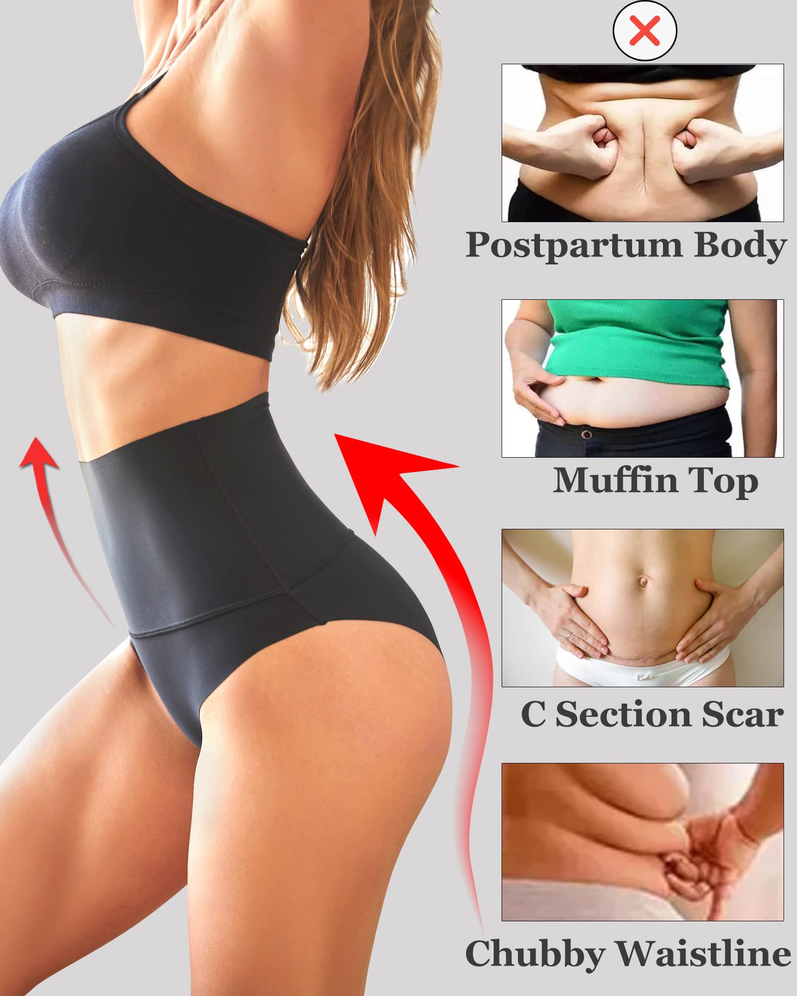 5-Pack High-Waisted Tummy-Control Panties