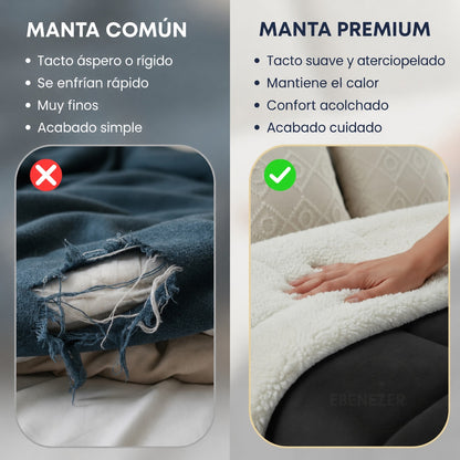Comparación manta común versus manta premium